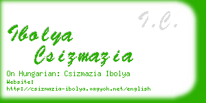 ibolya csizmazia business card